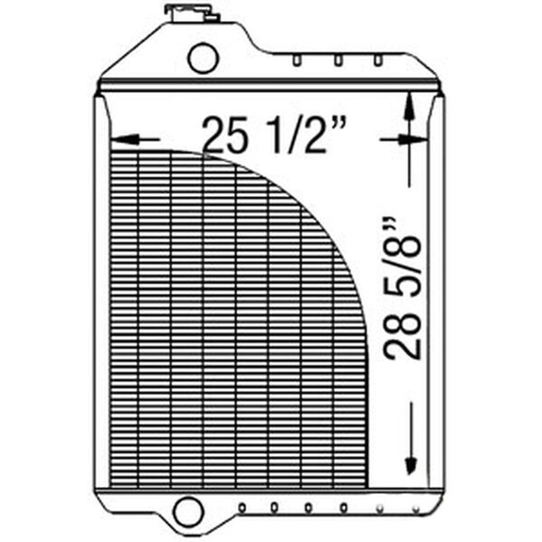 Tractor Radiator International Fits Case IH 25.5" x 28.625" 4560 4755 49